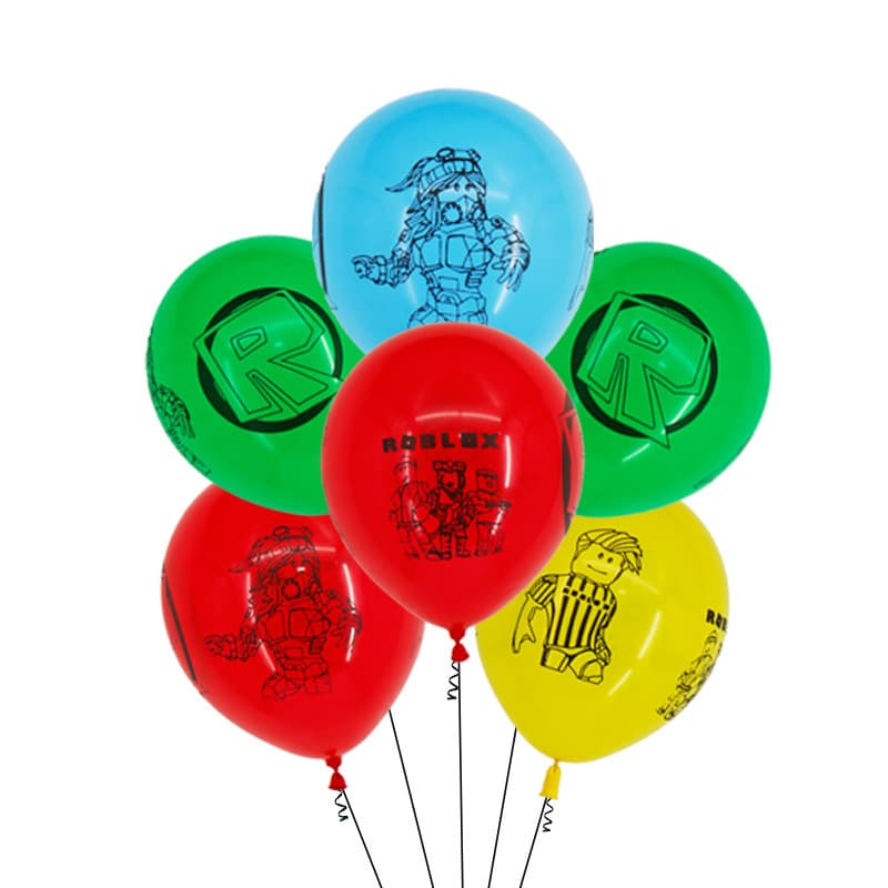 New 12-inch Four-Sided Printed Roblox Latex Balloons Cartoon Game Party Theme Balloons