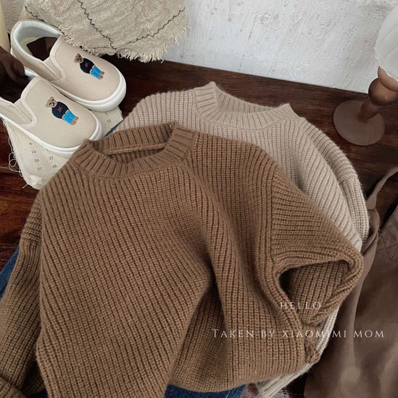 2025 Autumn/Winter New Children's Thick Pullover Sweater Korean Style Boys and Girls Fashionable Loose Solid Color Long Sleeve Coat