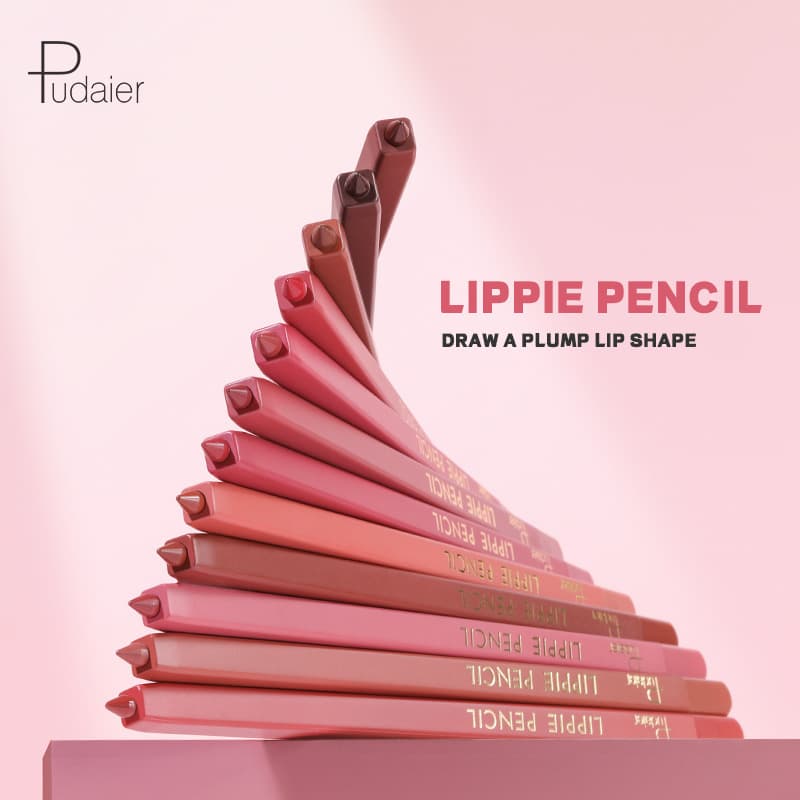 Cross-border hot sale Pudaier lipstick pen waterproof non-stick cup matte lip liner pencil lip pencil makeup wholesale
