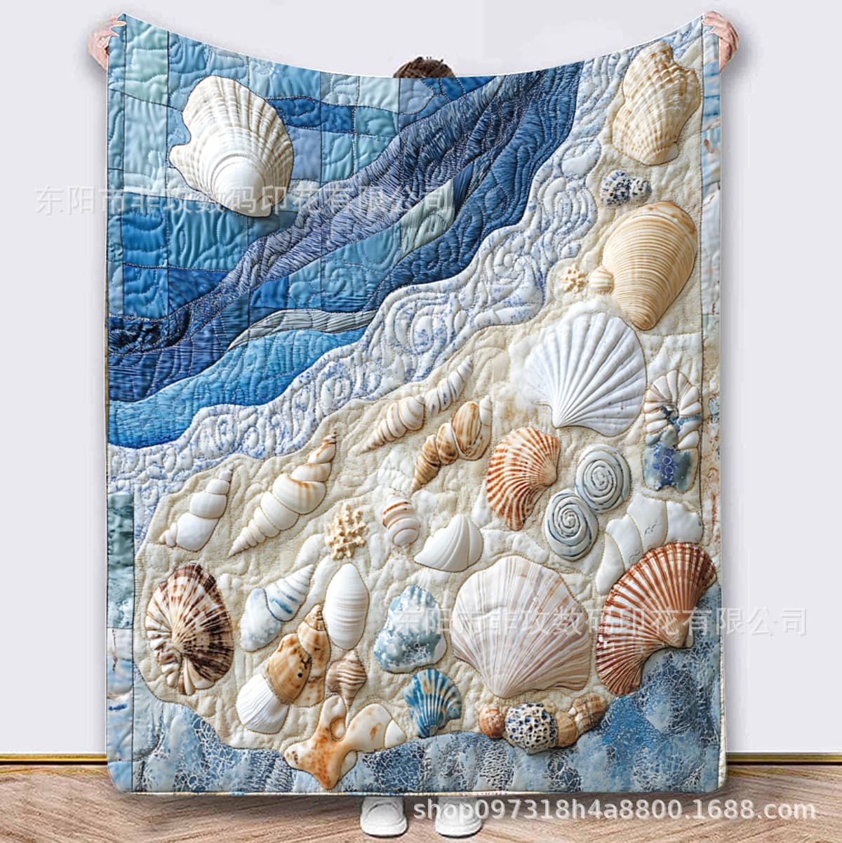 Cross-border custom-made flannel blankets with digital printing, European style minimalist blankets, lunch break warm blankets wholesale.