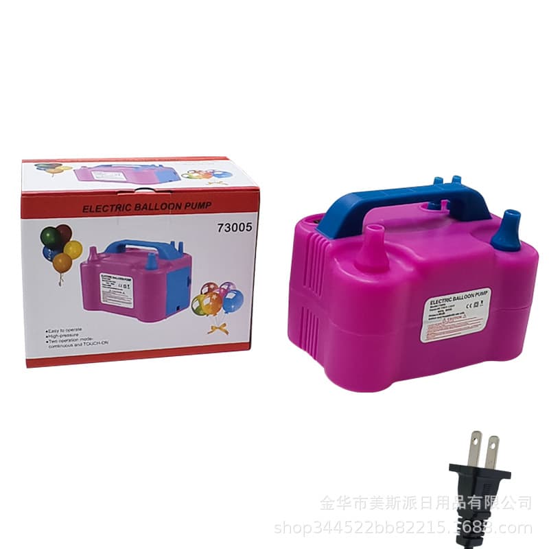 Balloon Inflator Pump 73005 Small Air Blower Balloon Inflation Tool Dual-Nozzle Electric Balloon Pump