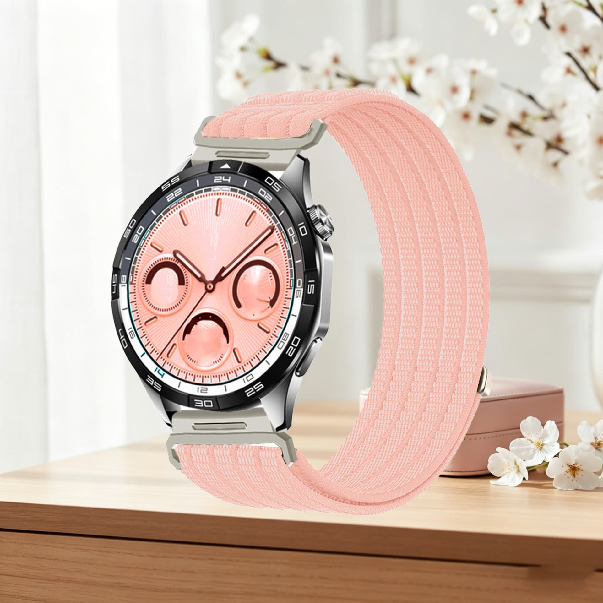 Compatible with Huawei GT6 Watch Band GT5 Watch Skin-Friendly Breathable Hook and Loop Watch GT4 Wristband for Men and Women 22mm