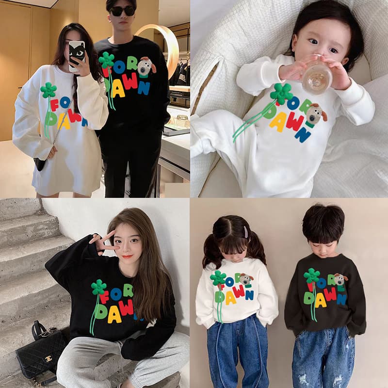 Christmas Autumn Sweatshirt Family Matching Set for Parents and Kids, Trendy Mommy and Baby Outfit, Baby Romper, Family Photo Fashion