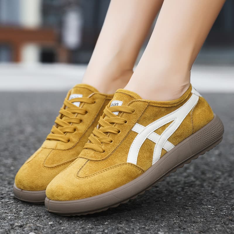 Spring and Autumn New White Sneakers Korean Style Ins Female Student Thick Sole Sports Skate Shoes German Training Shoes Casual Women's Shoes Cross-border