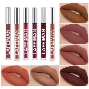 LAFEIMAN Lip Gloss Velvet Matte Liquid Lipstick Long-lasting Easy to Color Non-stick Cup Lip Mud for Cross-border E-commerce