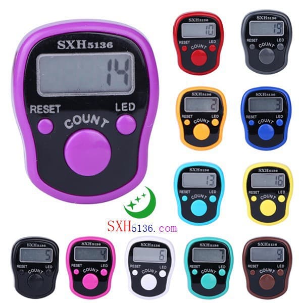 1040 Lighted LED Night Glow Manual Counter Ring Finger-Mounted Clip Electronic Counter Factory Direct