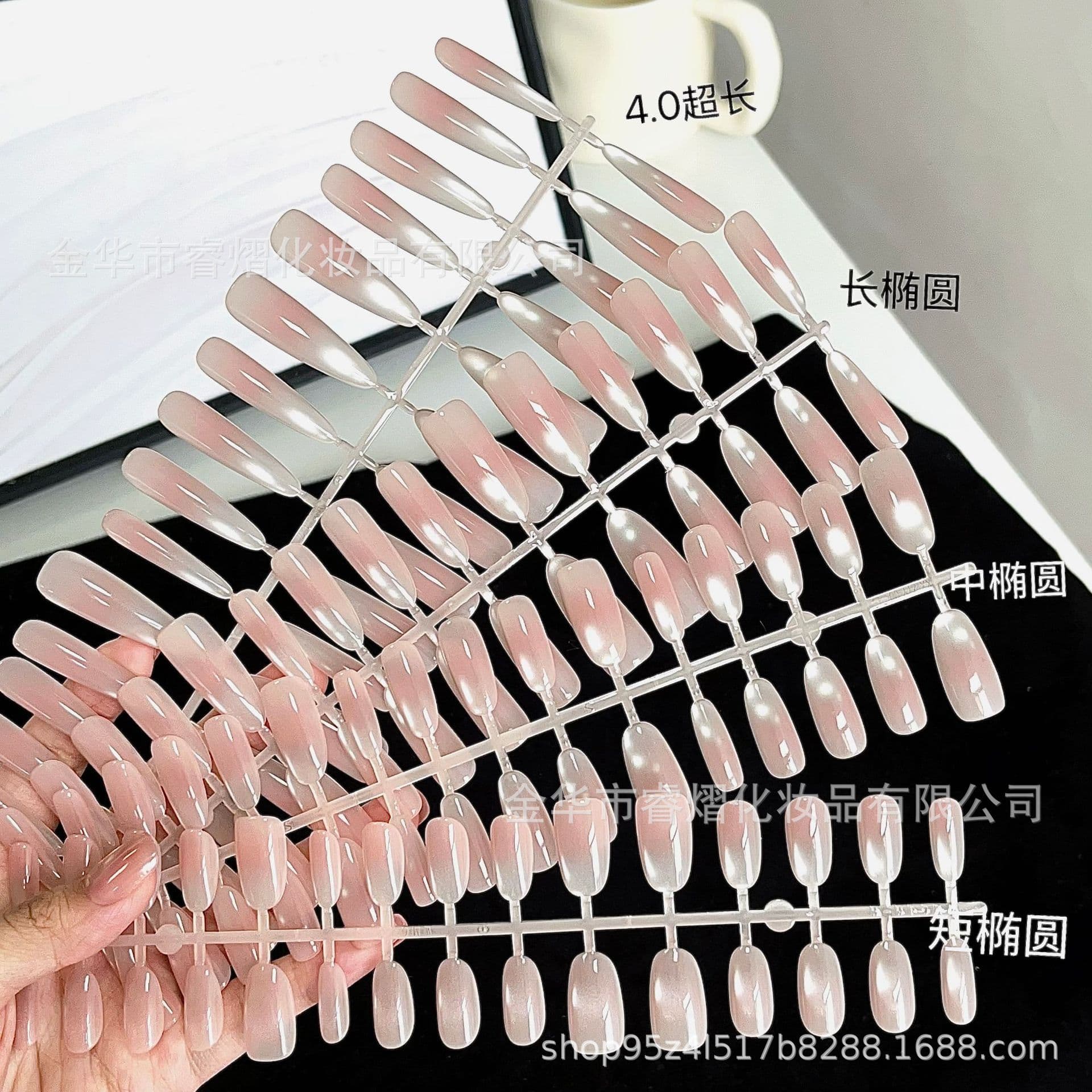 30 pieces of single-strip, single-code, handmade wearable nails, premade boiled water cat's eye, handmade premade nails, versatile and not harmful to nails