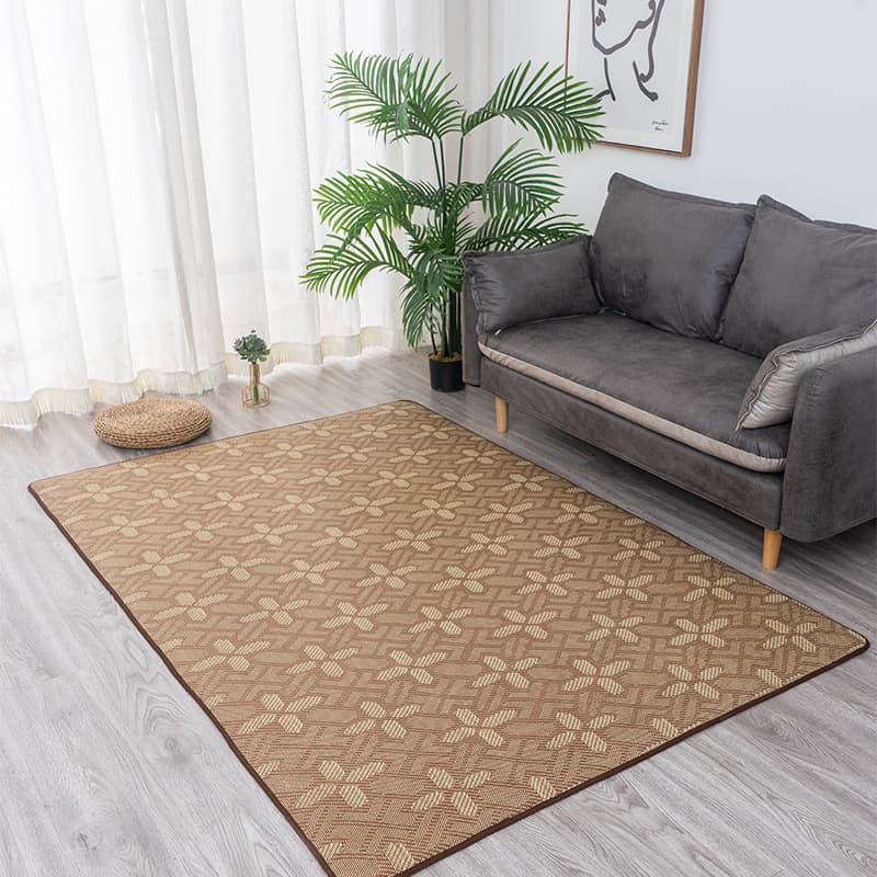 Cross-border Japanese rattan mat carpet in stock summer bedroom living room floor mat bedside tatami mat manufacturers wholesale