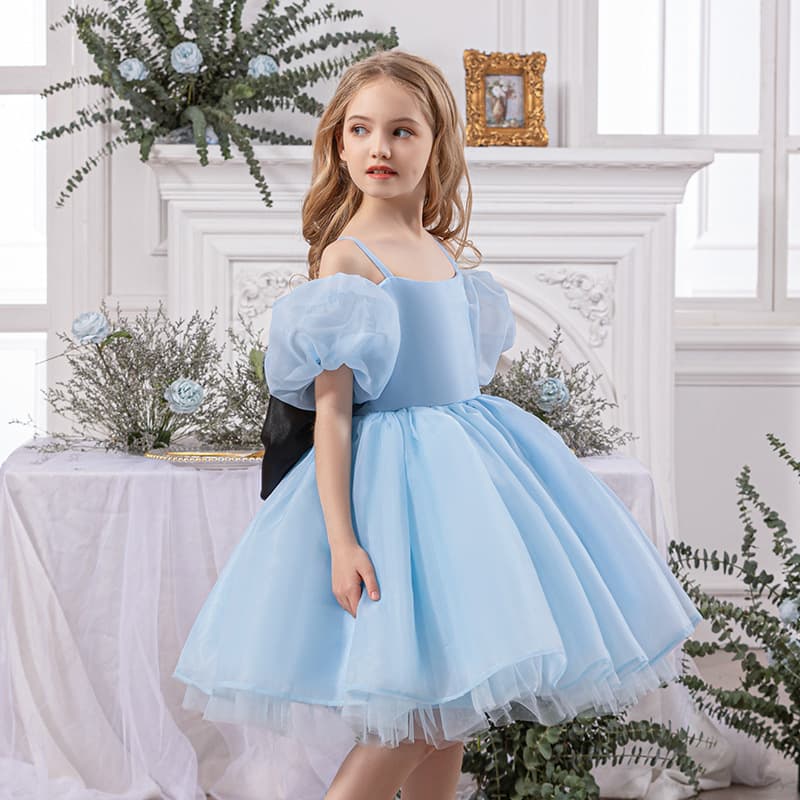 Cross-border Children's Birthday Party Dress, Fashionable Princess Gown for Kindergarten Festival Dance Performance, Flower Girl Wedding Dress