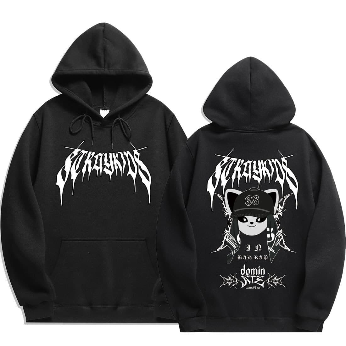 stray kids skzoo Bad Rap peripheral combination hem threaded hoodie sweatshirt ready stock wholesale
