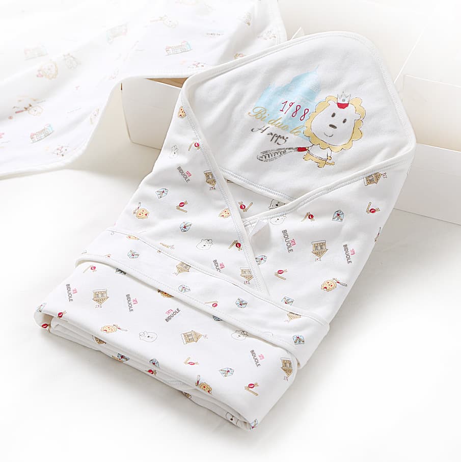 Factory Outlet Bidole Baby Cug Newborn Package Summer Single Layer Thin Baby Swaddling Blanket