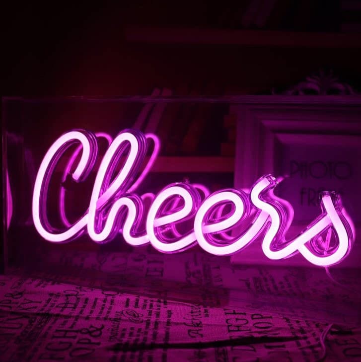 LED Neon Light Sign for Bar Decoration, Ambiance Lighting, Popular Background Wall, Beer Cocktail Shaped Sign Board