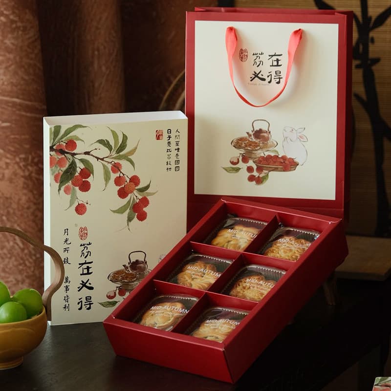 Lizaibide mooncake packaging box 2025 new high-end Mid-Autumn Festival gift box 6 pieces corporate group buying wholesale
