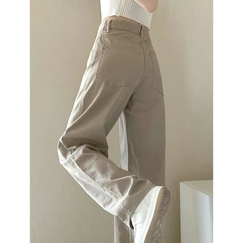 Straight jeans for women 2026 spring and autumn new wide leg pants large size high waist slim versatile casual long pants trendy