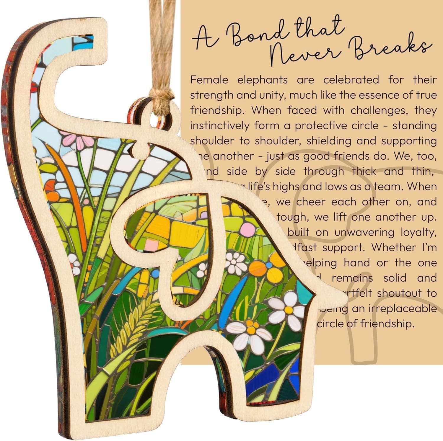 Elephant Easter Friendship gift sisterhood elephant sisterhood gift pendant