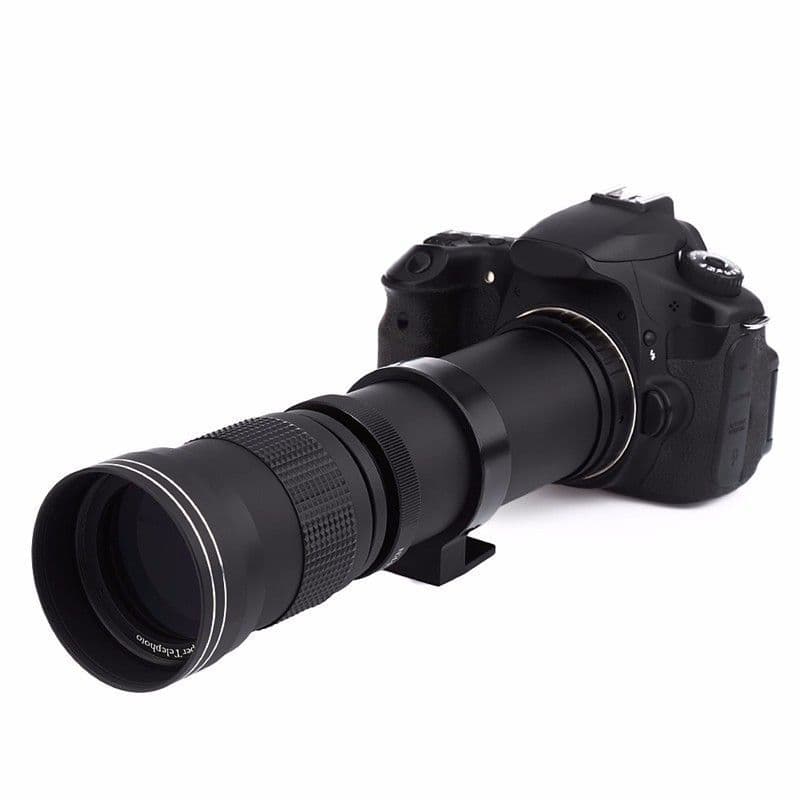 420-800mm F8.3 Domestic Manual Telephoto Lens, Zoom Telescope DSLR Specific for Moon Observation and Bird Photography