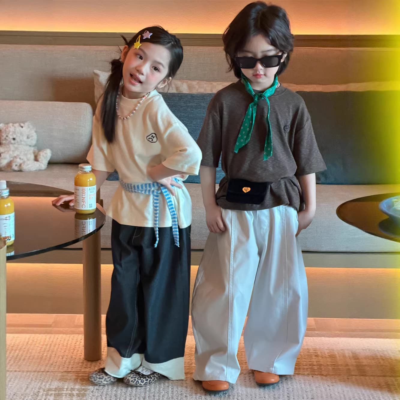 2026 Spring/Summer New Children's Korean Style Versatile Embroidered Short Sleeve T-Shirt for Boys and Girls, Soft and Comfortable Top