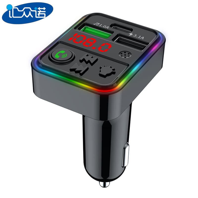 Car MP3 Bluetooth Player F18 Hands-Free Calling USB Stick Lossless Sound Quality 12V/24V Car FM Transmitter