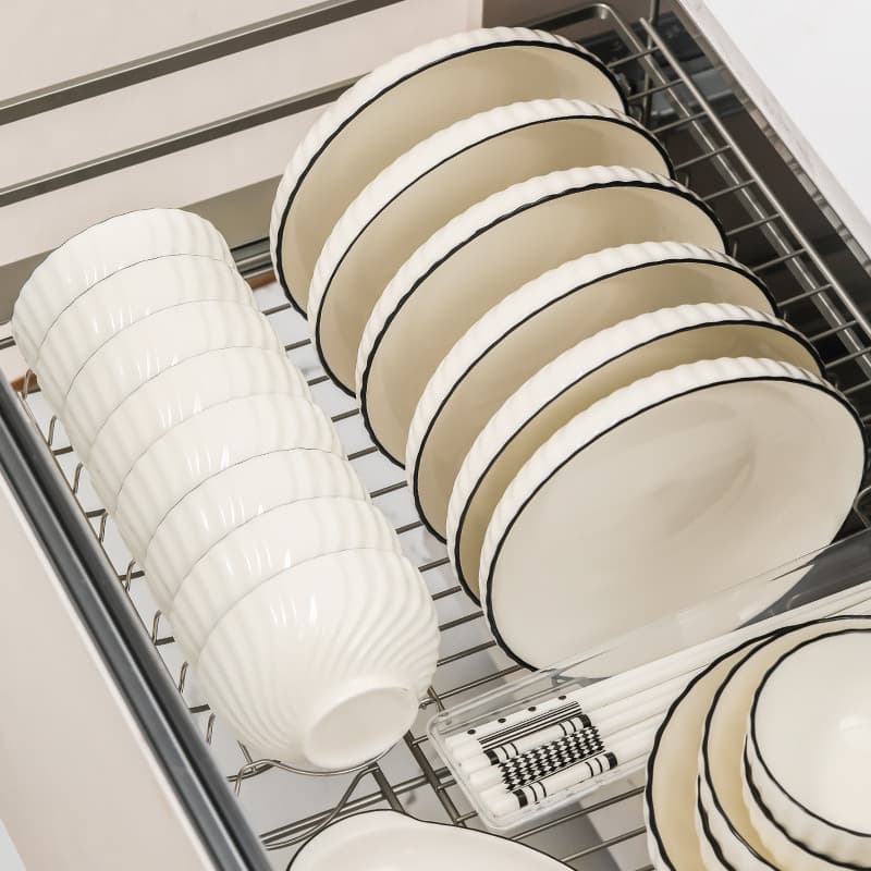 Minimalist Modern Ceramic Rice Bowl Set, Home Use, Pure White Underglaze, Jingdezhen Ceramic Tableware