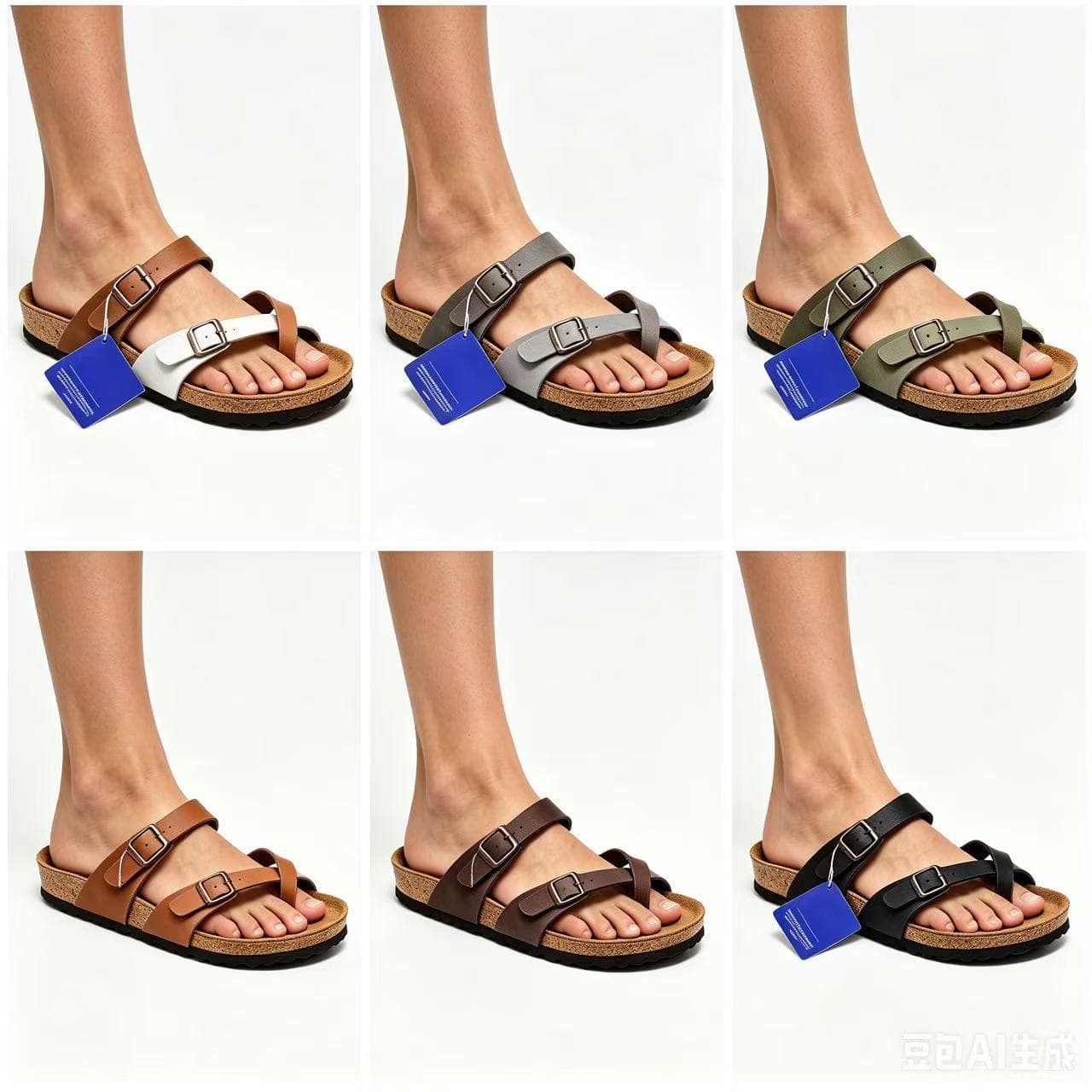 Cross-border foreign trade BK Birkenstock shoes Mayari thong toe slippers cork sandals outer wear men's and women's beach sandals Birkenstock shoes
