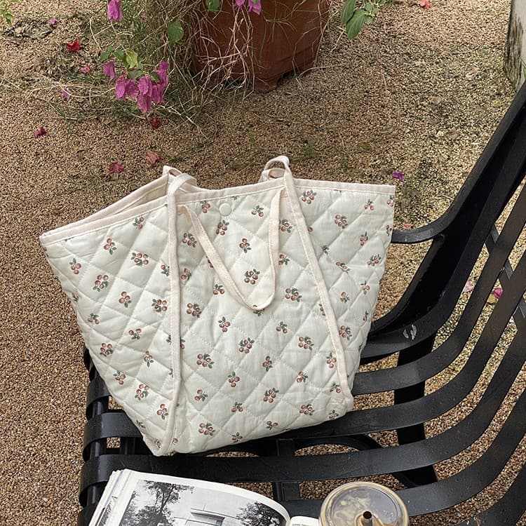 Misawa/Quilted Autumn and Winter Versatile Women's Bags Printed Tote Bags Large Capacity Shoulder Bags Niche Women's Bags