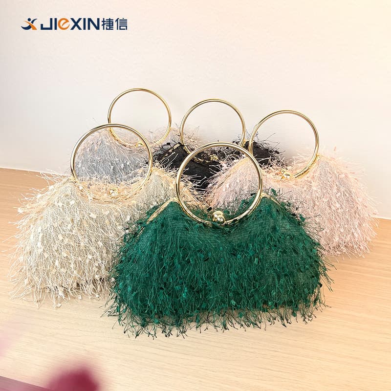 New Women's Tassel Clutch Evening Bag Elegant Lady Banquet Bag Cheongsam Chain Shoulder Crossbody Bag Cross-border