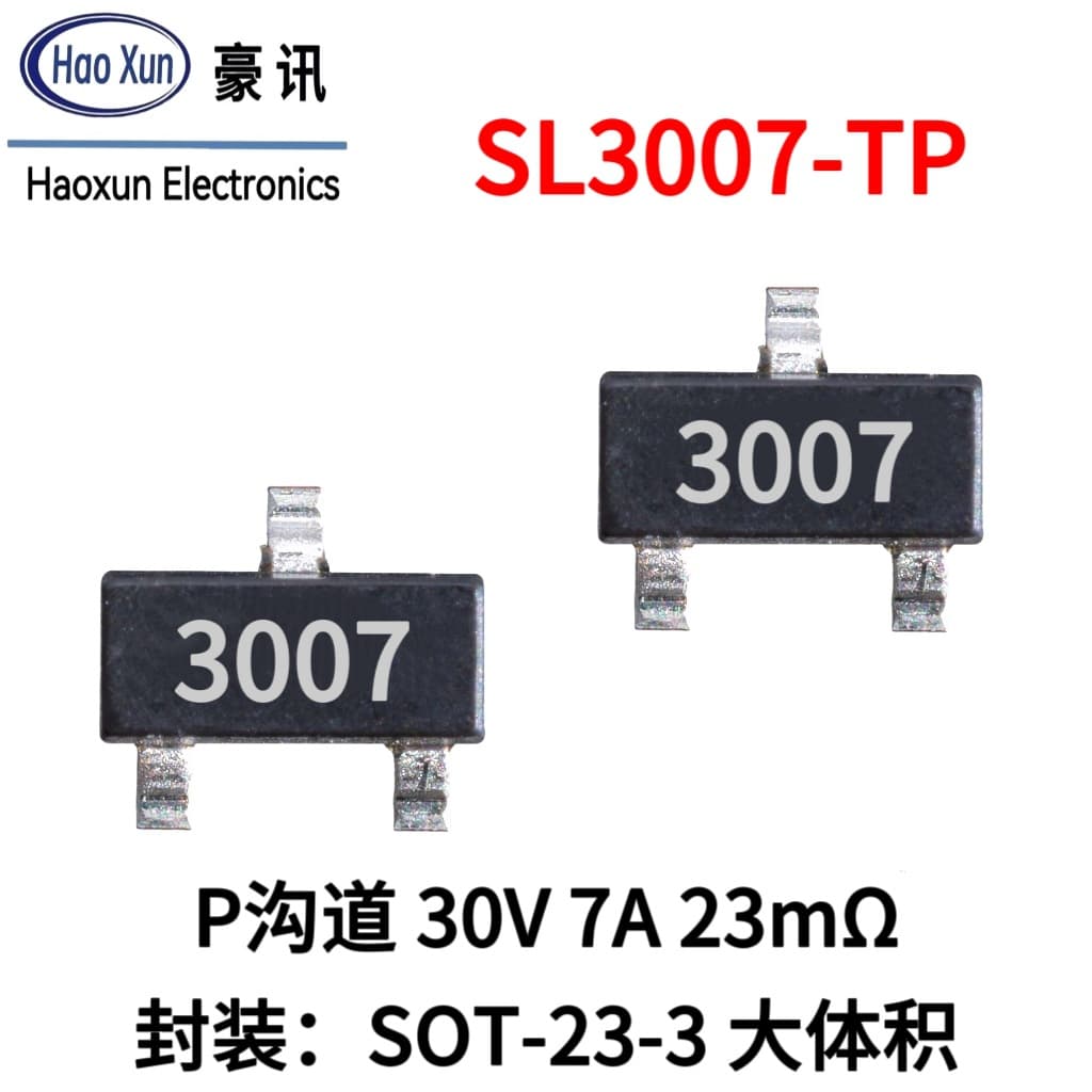 Factory Direct 30V 7A MOSFET FET SOT23 Surface Mount Large Size 23mΩ P-Channel SL3007-TP