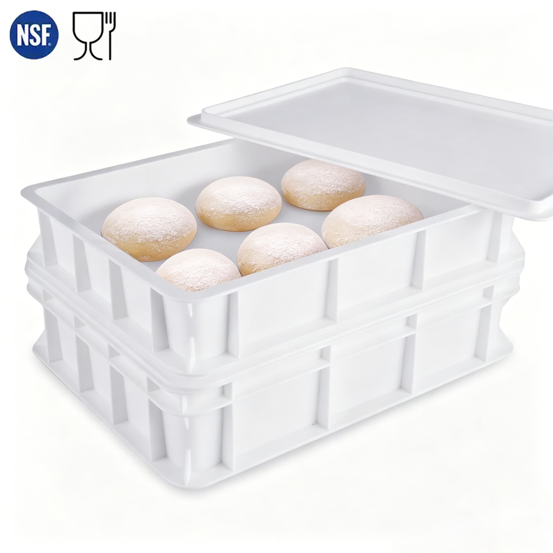 Stackable pizza dough proofing box dough proofing box pizza shop and bread making dough box storage proofing box