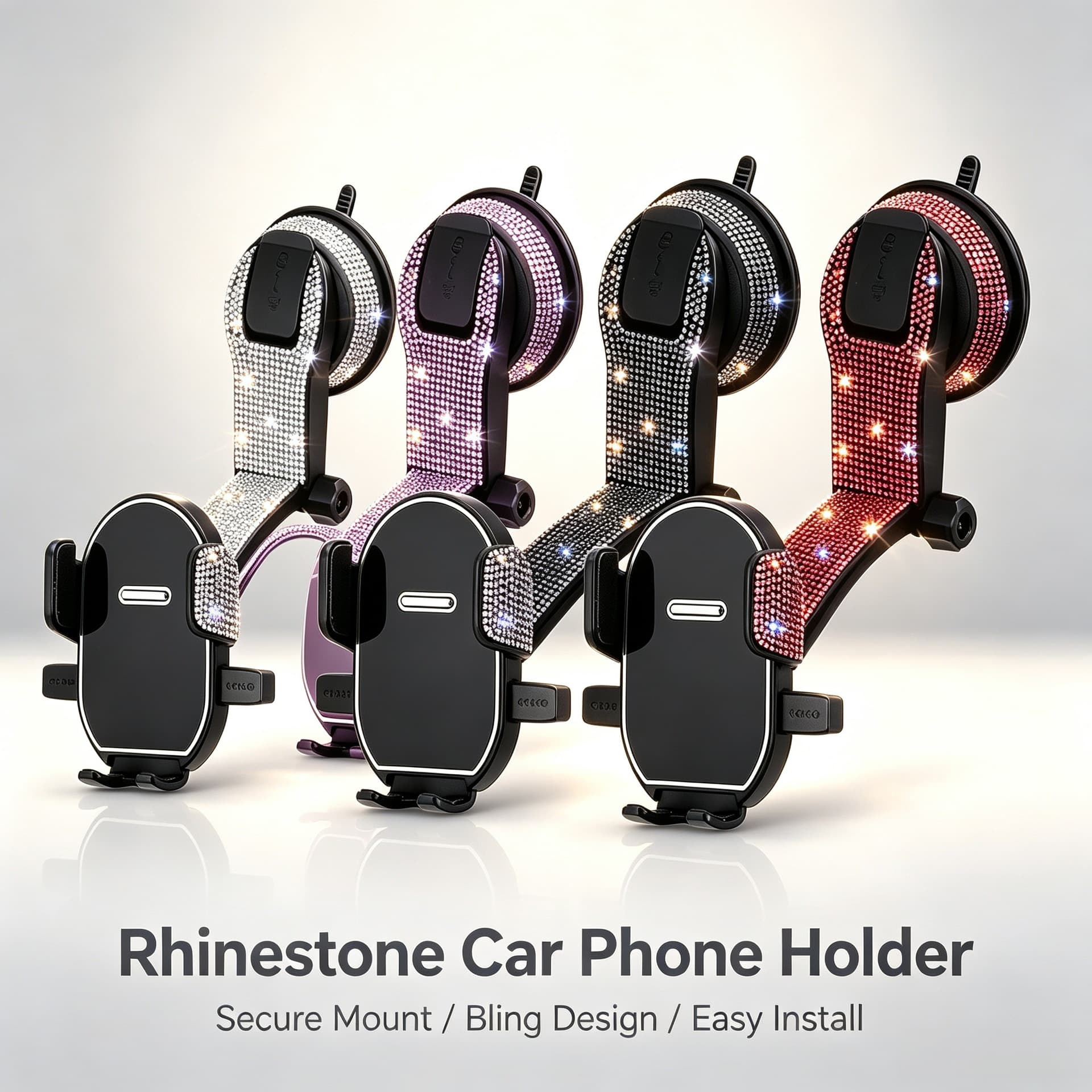 Cross-border hot selling diamond-encrusted car magnetic holder air outlet universal mobile phone holder car navigation holder