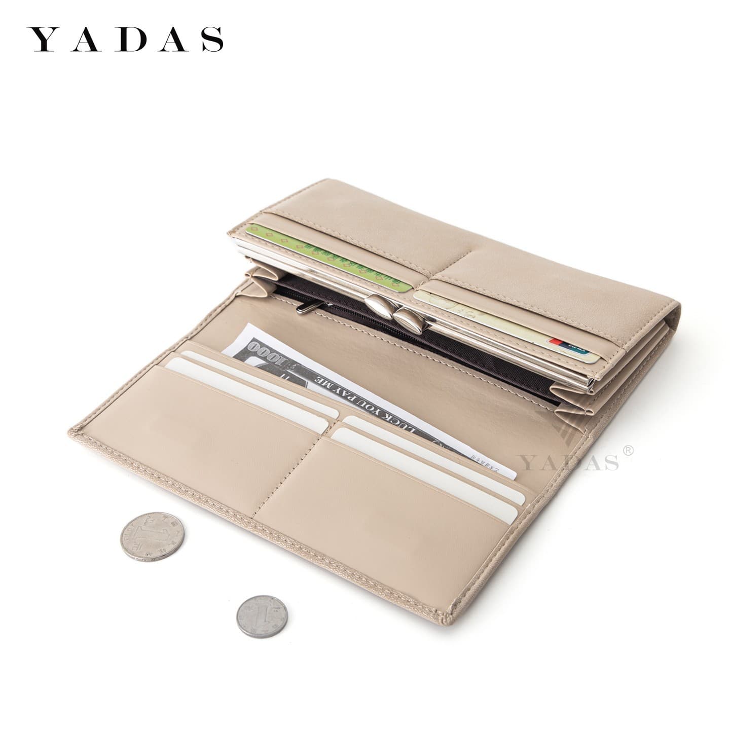New Women's Multi-Functional Long Large-Capacity Clutch Wallet Handbag, European and American Fashion PU Leather Wallet