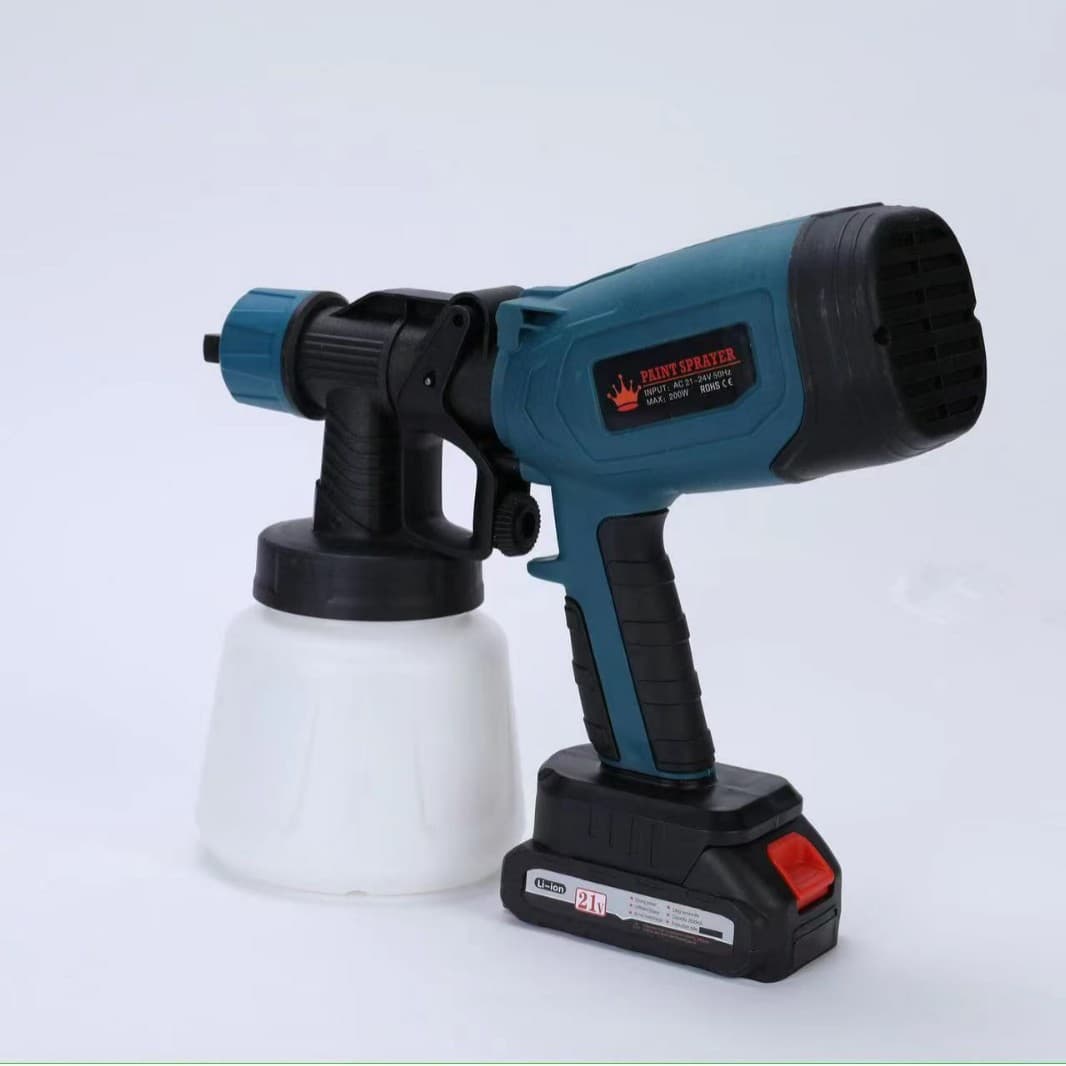 21V electric spray gun lithium battery small rechargeable household spray paint copper nozzle latex paint spray gun paint spray machine