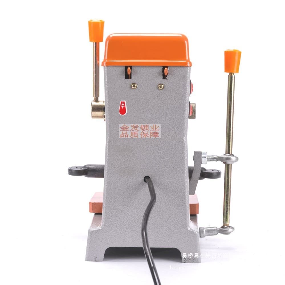 Shanghai Jinfu 368A Key Duplication Machine, Manual Vertical Drilling and Internal/External Groove Milling Machine, Factory Copper Version