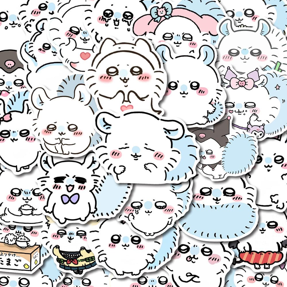 108Pcs Cute Chiikawa Flying Squirrel Stickers Cartoon Hot-Selling Phone Case iPad Decals Waterproof