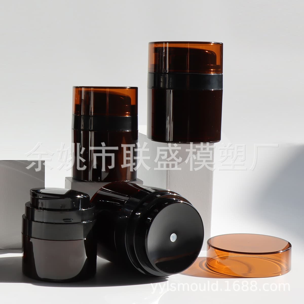 In Stock 15ml 30ml 50ml 100ml Light-Blocking Vacuum Cream Jar Vacuum Face Cream Bottle Vacuum Jar Travel Bottle