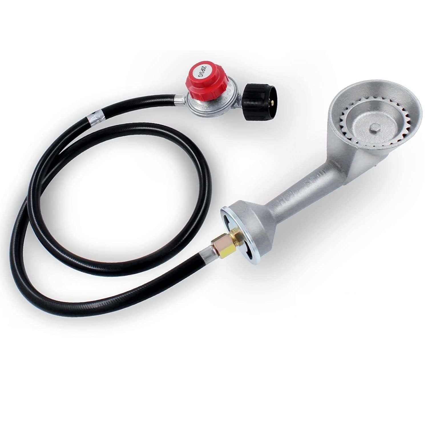 North America QCC inlet 20PSI high-pressure adjustable pressure regulator with cast iron turkey boiler head and copper nozzle adapter.