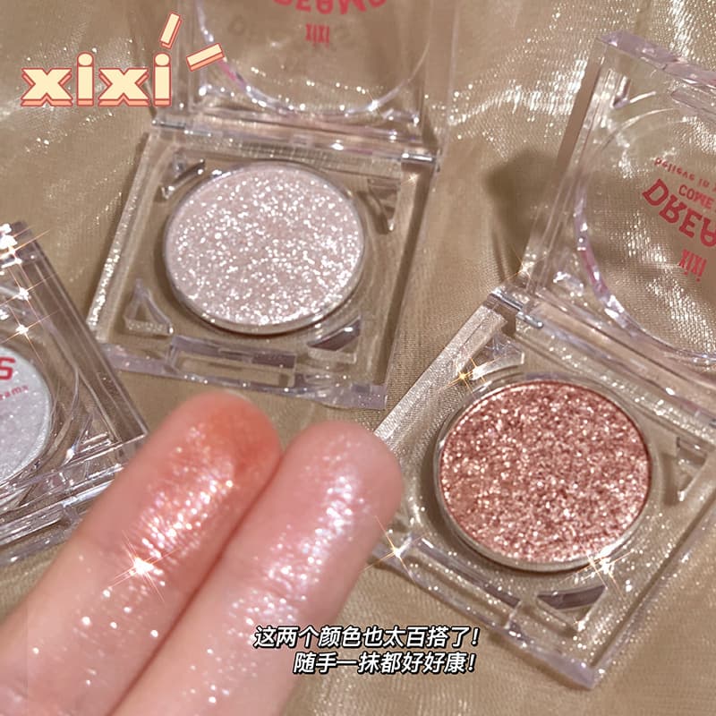 Xixi Cowherd and Weaving Maid Flat Virtual Focus Burst Eye Shadow Shiny Super Flash Pearlescent Polarized Highlight Cosmetic Wholesale