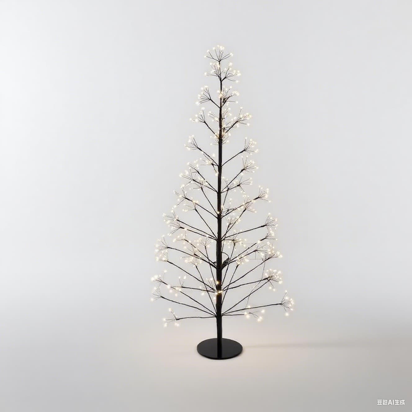 In stock LED Christmas tree lights, black tree lights. Samples available. Minimum order 300 sets. Delivery within 30 days. Factory handmade.