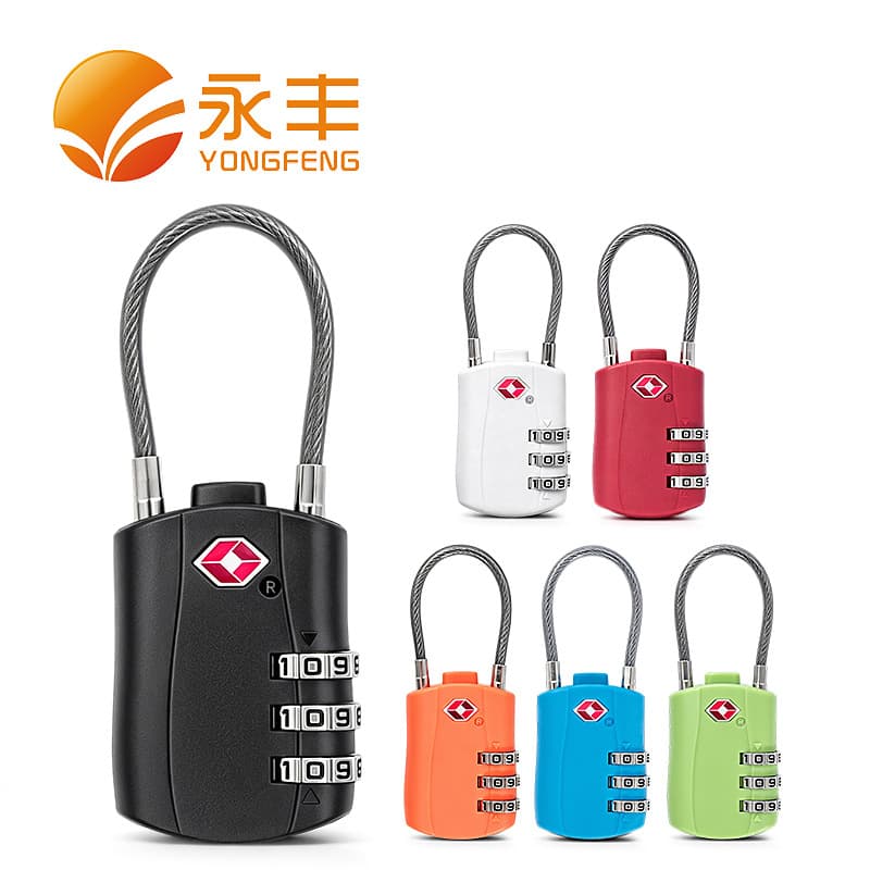 Luggage TSA Combination Lock, Backpack Locker Drawer Plastic 3-Digit TSA Small Padlock