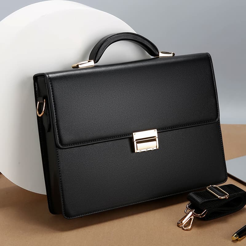 New password lock men's briefcase portable business men's bag business official bag large capacity file bag shoulder bag
