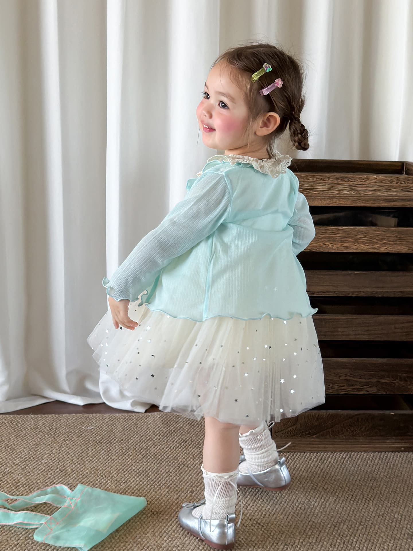 Zheli Children's Dress Girls Summer Thin 2026 French Princess Dress A-Class Baby Dress Toddler Girl Birthday Dress