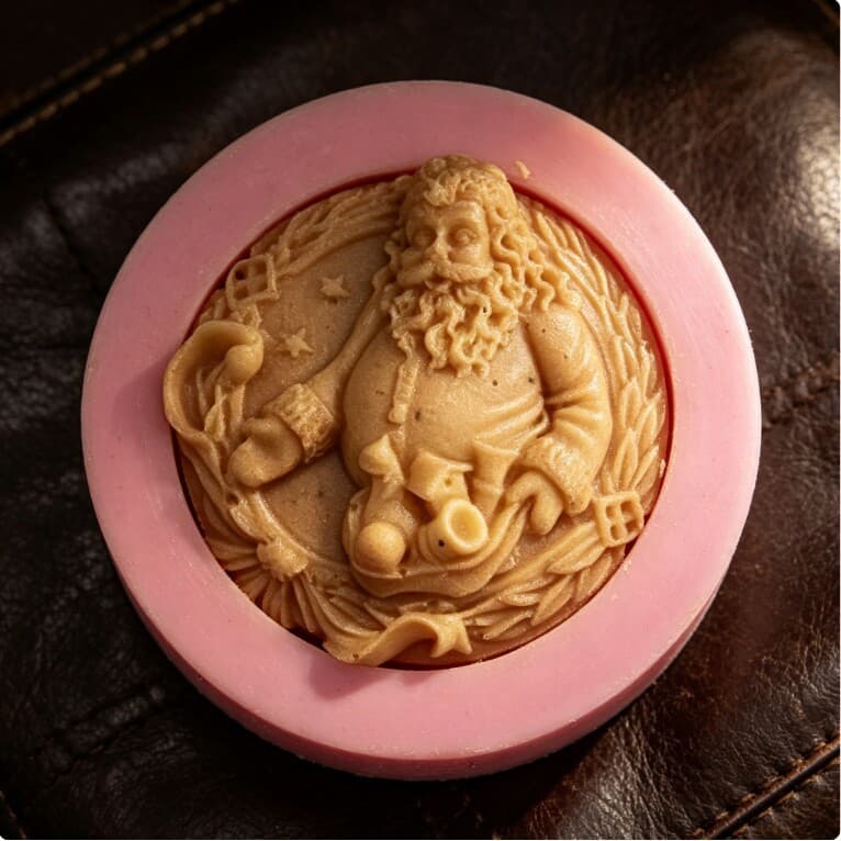 C209 Soap Mold / Handmade Soap Mold / Silicone Mold / Soap Mold / Silicone Soap Mold - Santa Claus
