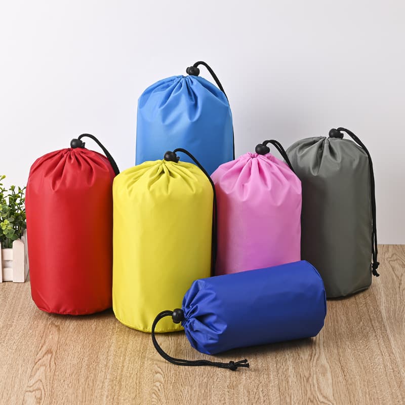 Down Jacket Storage Cylinder Polyester Bundle Pocket Clothing Shopping Pocket Drawstring Bag Nylon Drawstring Bag in Stock