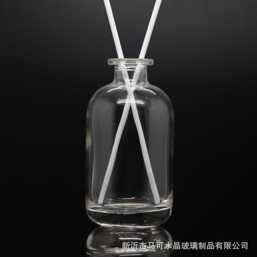 New fire-free essential oil volatile liquid aromatherapy bottle 200ml glass cylindrical round shoulder short neck empty bottle diffuser bottle