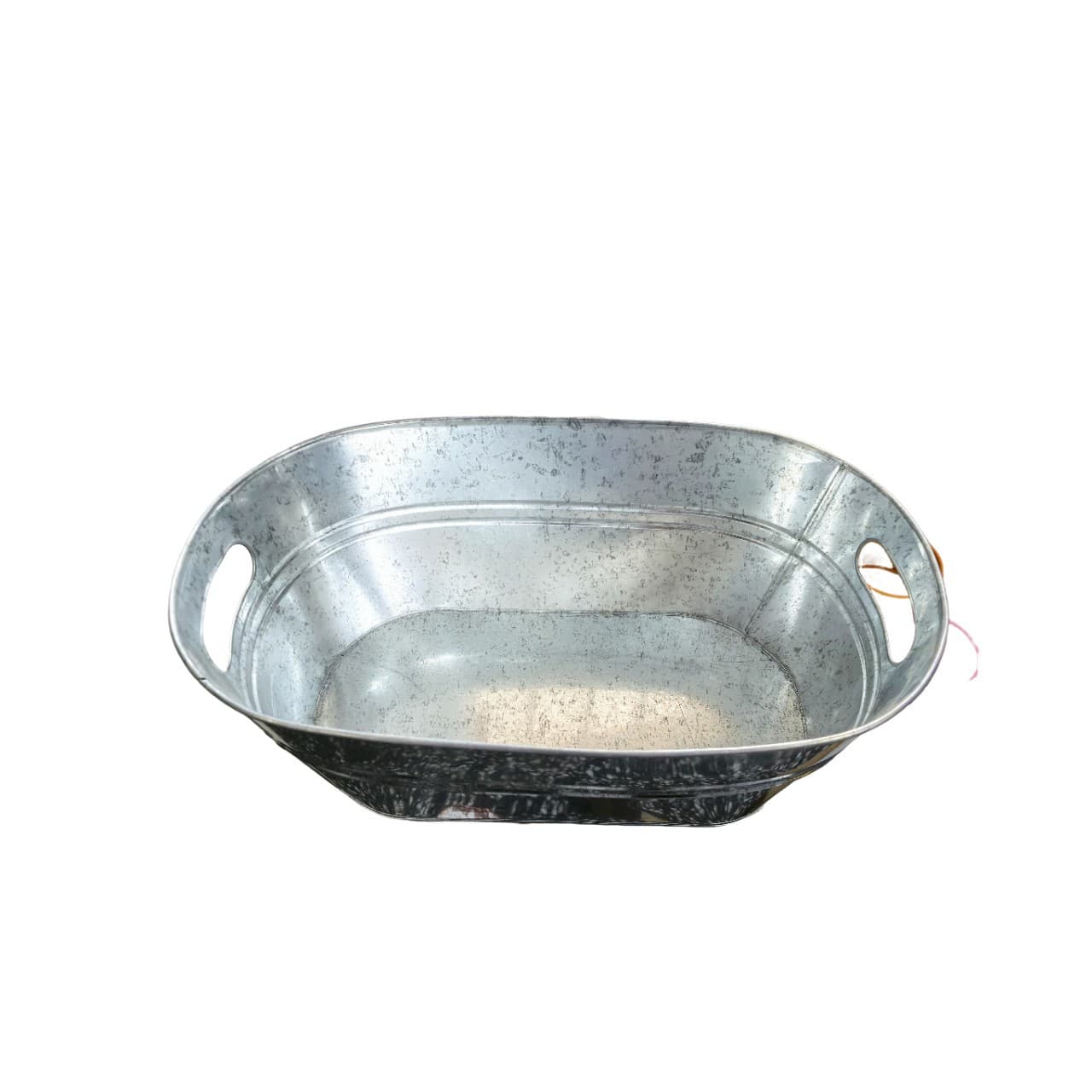 Oval galvanized iron ice bucket, stainless steel original color portable iron bucket for KTV and bar chilled beer metal bucket
