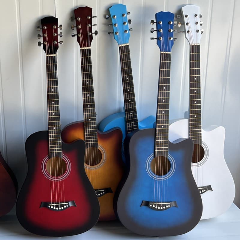Factory Direct 38-Inch Folk Guitar for Beginners, Students, Men and Women Practice Guitar