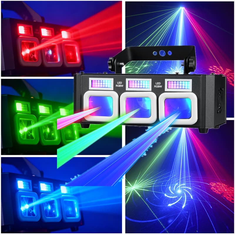 New Stage Light Strobe Light Bar KTV Light Flash Disco Projector Laser Light Home Festival Atmosphere Light