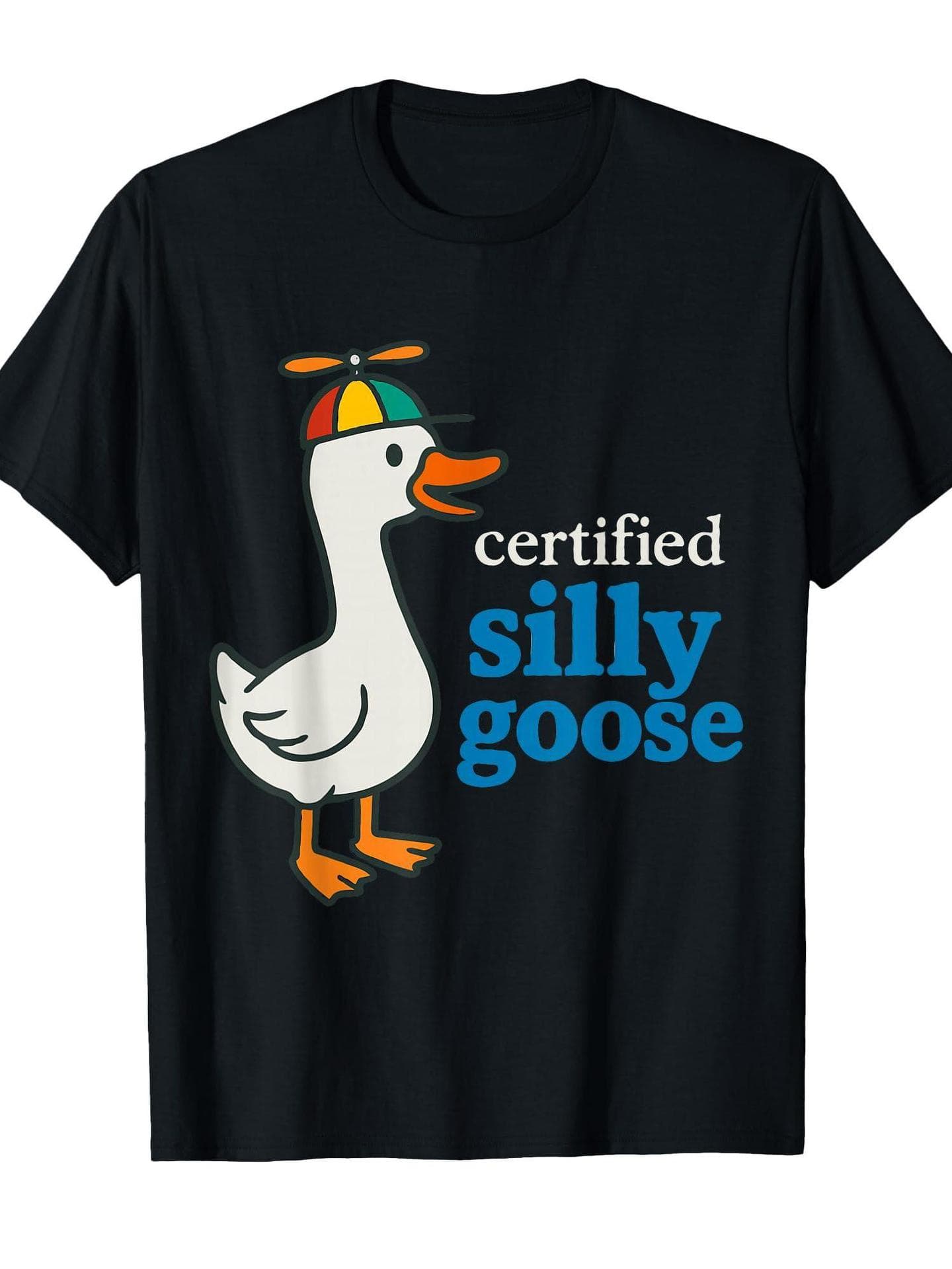 Certified Funny Goose T-shirt - 100% Pure Cotton Fun Police