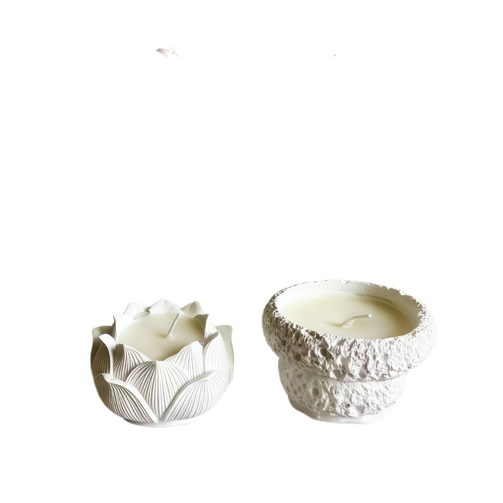 New Cross-Border Aromatherapy Plaster Candle Cup Lotus Flower Candle Cup Candle Holder Base Plaster Scented Candle Ornament
