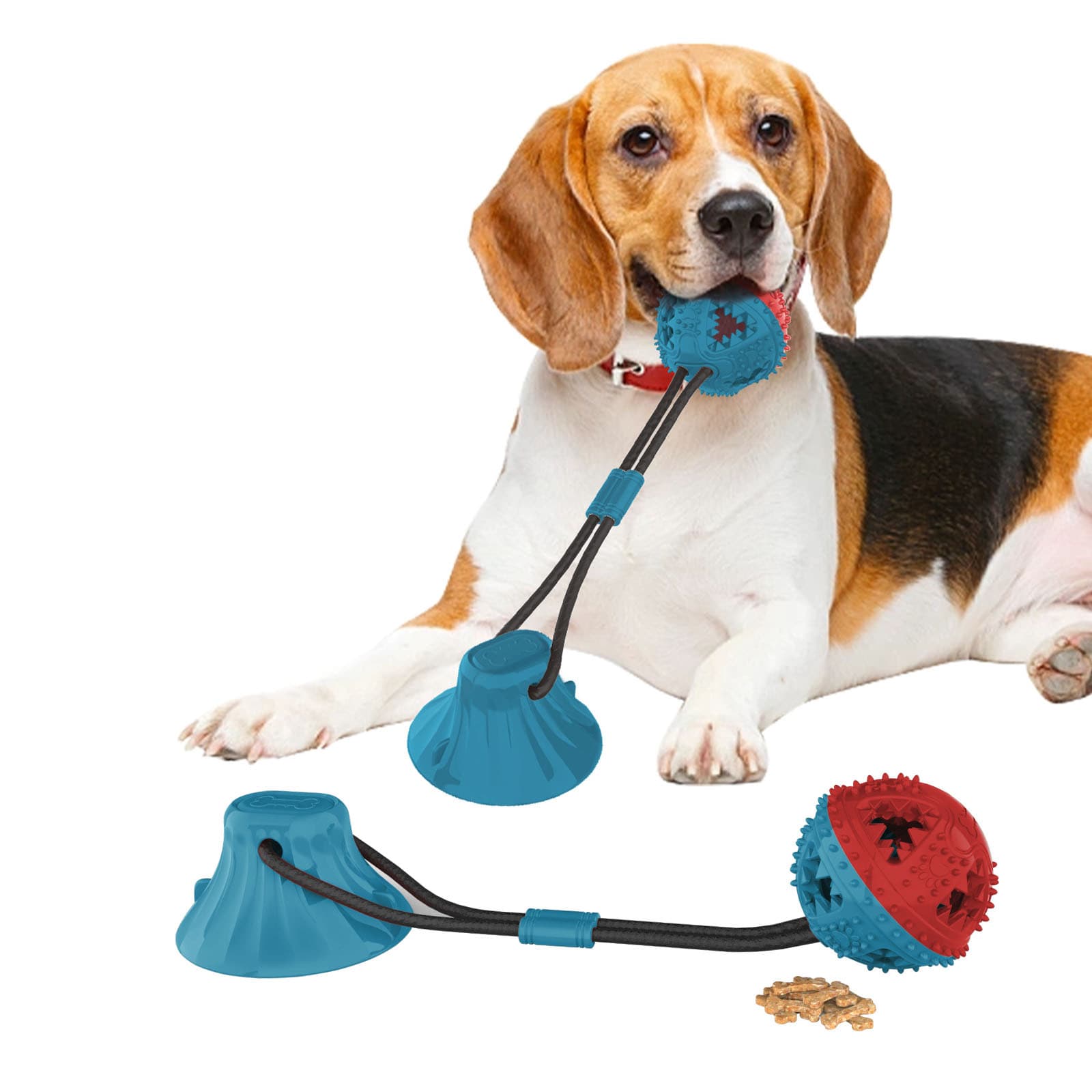 Dog Suction Cup Pull Ball Leakage Food Toy Bite Resistant Molar Interactive Teeth Solving Artifact Educational Training Pet Supplies