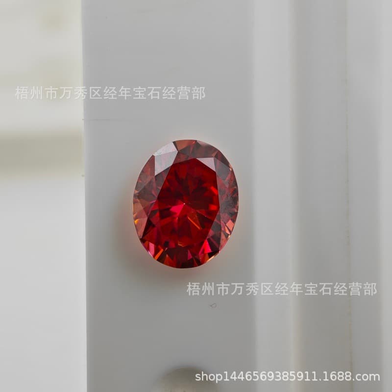 Wuzhou Wholesale Moissanite Bare Stone Colored Moissanite Oval Egg Shape Test Pen VVS Clarity Jewelry Inlay